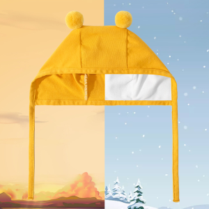 cute new born hat cold-proof thickened palace ear protection tire  - pink