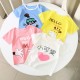 New Born Pure Cotton Short-Sleeved T-Shirt 0-7 Years Old - pink New Born Pure Cotton Short-Sleeved T-Shirt 0-7 Years Old - pink