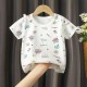 New Born Pure Cotton Short-Sleeved T-Shirt 0-7 Years Old - white New Born Pure Cotton Short-Sleeved T-Shirt 0-7 Years Old - white