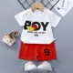 Breathable New Born Short Sleeve  Two Piece Cotton Outfit Matching Set