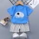 Breathable New Born Short Sleeve  Two Piece Cotton Outfit Matching Set