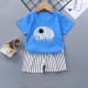 Breathable New Born Short Sleeve  Two Piece Cotton Outfit Matching Set
