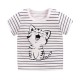 3-6 Months Infant Baby Boy T-Shirt - Newborn Baby Girls Cartoon Print Short Sleeves Round Neck T-Shirt For Kids - Black And White