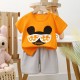 3-6 Months Infant Baby Boy T-Shirt - Newborn Baby Girls Cartoon Print Short Sleeves Round Neck T-Shirt For Kids - Orange