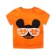 3-6 Months Infant Baby Boy T-Shirt - Newborn Baby Girls Cartoon Print Short Sleeves Round Neck T-Shirt For Kids - Orange
