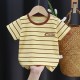 3-6 Months Infant Baby Boy T-Shirt - Newborn Baby Girls Short Sleeves Round Neck T-Shirt For Kids - Light Yellow 3-6 Months Infant Baby Boy T-Shirt - Newborn Baby Girls Short Sleeves Round Neck T-Shirt For Kids - Light Yellow