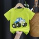 3-6 Months Infant Baby Boy T-Shirt - Newborn Baby Girls Cartoon Print Short Sleeves Round Neck T-Shirt For Kids - Green 3-6 Months Infant Baby Boy T-Shirt - Newborn Baby Girls Cartoon Print Short Sleeves Round Neck T-Shirt For Kids - Green