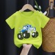 3-6 Months Infant Baby Boy T-Shirt - Newborn Baby Girls Cartoon Print Short Sleeves Round Neck T-Shirt For Kids - Green 3-6 Months Infant Baby Boy T-Shirt - Newborn Baby Girls Cartoon Print Short Sleeves Round Neck T-Shirt For Kids - Green
