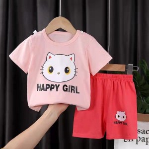 Fashion Short Sleeve T Shirts Cotton Shirts New Born Matching Set