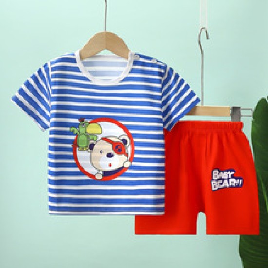 Fashion Short Sleeve T Shirts Cotton Shirts New Born Matching Set