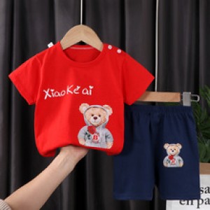 Fashion Short Sleeve T Shirts Cotton Shirts New Born Matching Set