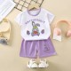 Cartoon print Newborn cotton short sleeve T-shirt and shorts Matching Set Cartoon print Newborn cotton short sleeve T-shirt and shorts Matching Set