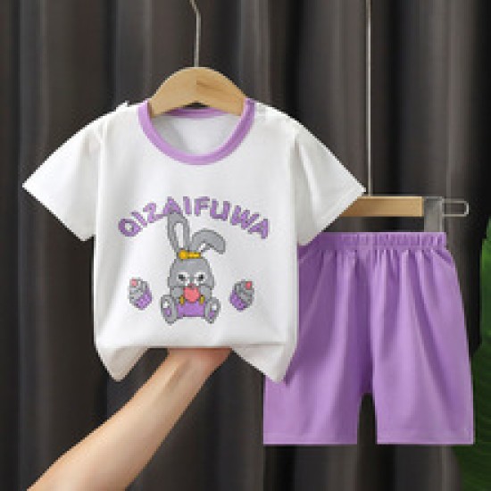 Cartoon print Newborn cotton short sleeve T-shirt and shorts Matching Set Cartoon print Newborn cotton short sleeve T-shirt and shorts Matching Set