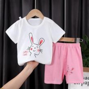 Fashion Short Sleeve T Shirts Cotton Shirts New Born Matching Set