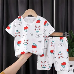 Fashion Short Sleeve T Shirts Cotton Shirts New Born Matching Set