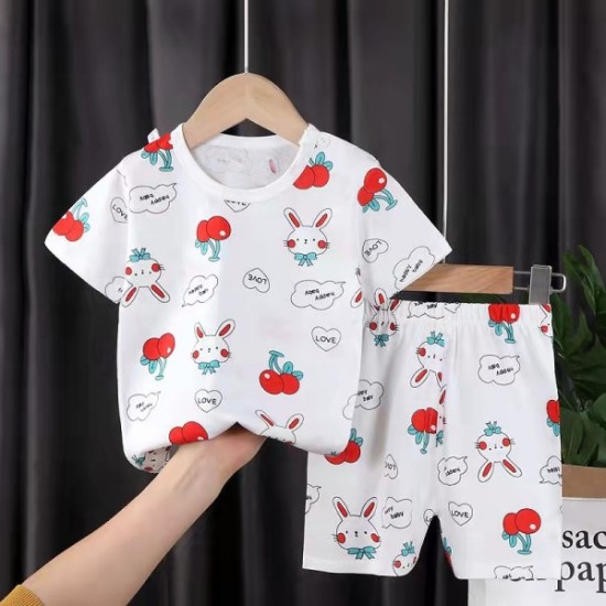 Fashion Short Sleeve T Shirts Cotton Shirts New Born Matching Set