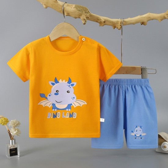 Fashion Short Sleeve T Shirts Cotton Shirts New Born Matching Set