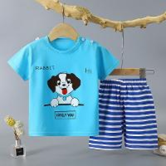Fashion Short Sleeve T Shirts Cotton Shirts New Born Matching Set