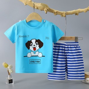Fashion Short Sleeve T Shirts Cotton Shirts New Born Matching Set