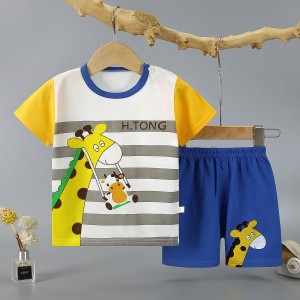 Fashion Short Sleeve T Shirts Cotton Shirts New Born Matching Set