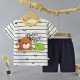 Fashion Short Sleeve T Shirts Cotton shirts new born Matching Set