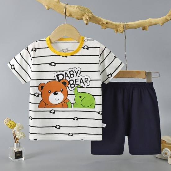 Fashion Short Sleeve T Shirts Cotton shirts new born Matching Set
