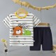 Fashion Short Sleeve T Shirts Cotton shirts new born Matching Set