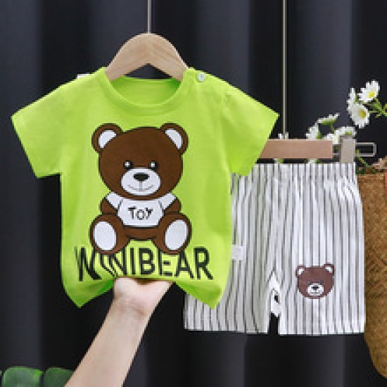 Fashion Short Sleeve T Shirts Cotton Shirts New Born Matching Set