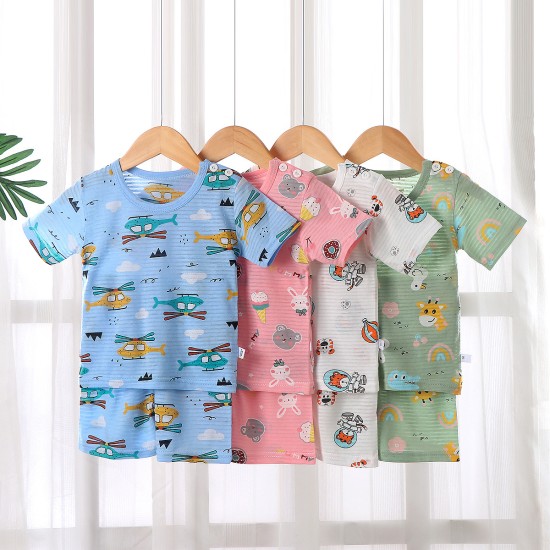 Summer  Short-Sleeved T-Shirt New Born Clothing Matching Set