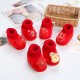 soft bottom new born red velvet warm cotton shoes  