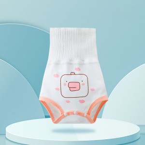 Pure Cotton New Born Belly Protection Summer Thin Apron - pink