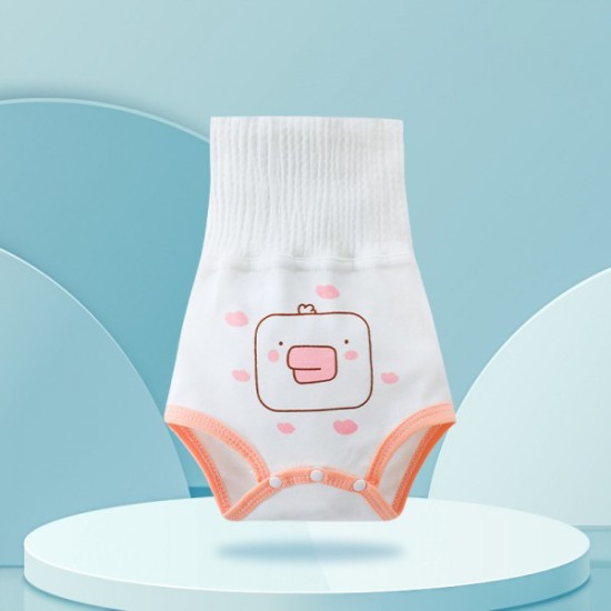 Pure Cotton New Born Belly Protection Summer Thin Apron - pink