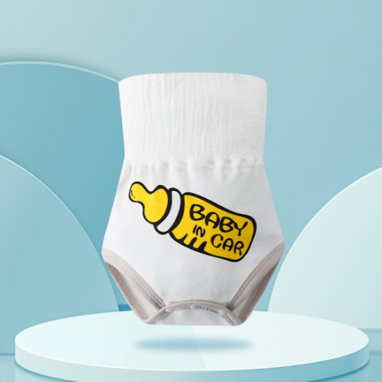 pure cotton new born belly protection summer thin apron - yellow pure cotton new born belly protection summer thin apron - yellow