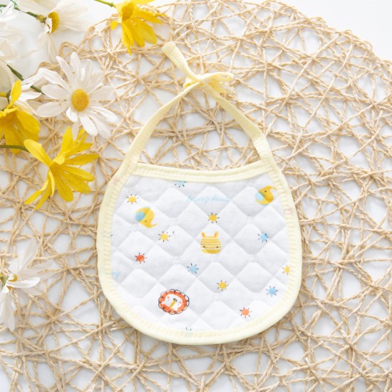 3 PCs Set Multi Pint Baby Bib Pure Cotton New Born Saliva Towel Light Yellow 3 PCs Set Multi Pint Baby Bib Pure Cotton New Born Saliva Towel Light Yellow