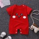 Pure Cotton Short-Sleeved Newborn Baby Jumpsuit - blue