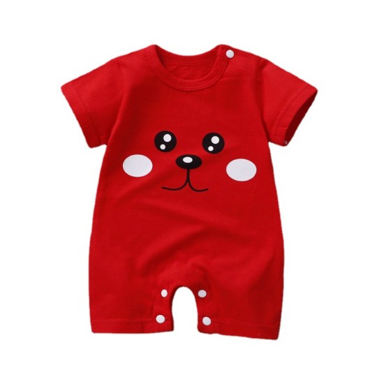 pure cotton short-sleeved newborn baby jumpsuit 