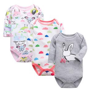 Newborn Long Sleeved Jumpsuit Romper - pink