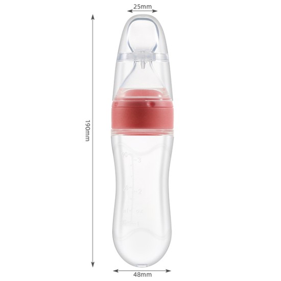 silicone soft Squeeze spoon new born baby feeder silicone soft Squeeze spoon new born baby feeder