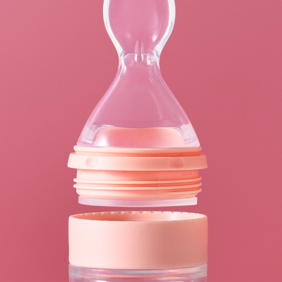 silicone soft Squeeze spoon new born baby feeder silicone soft Squeeze spoon new born baby feeder