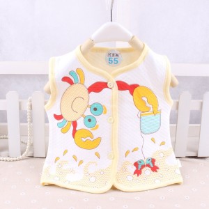 New Born Warm Vest Front Open Cute Vest - yellow New Born Warm Vest Front Open Cute Vest - yellow