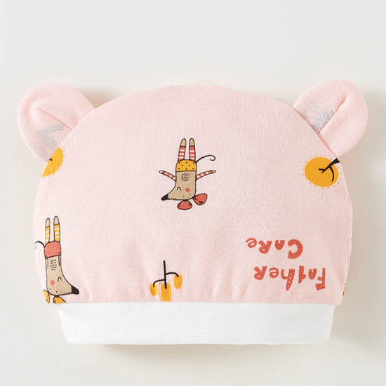 spring and autumn thin section newborn  fetal hat - Pink