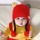 Ear Protection Wool Knitting Head Warm Windproof New Born Hat - red Ear Protection Wool Knitting Head Warm Windproof New Born Hat - red