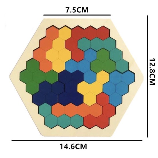 Wooden Color Imposition New Born  Early Education Honeycomb Puzzle