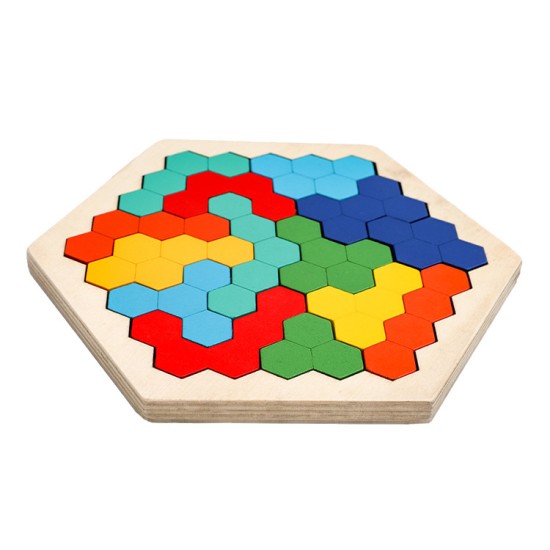 Wooden Color Imposition New Born  Early Education Honeycomb Puzzle