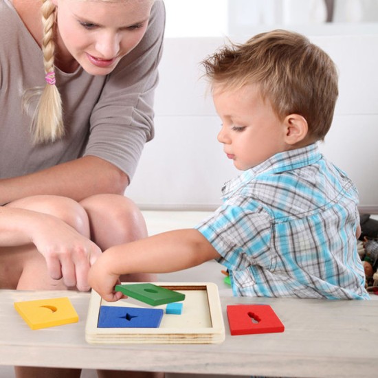 Wooden color imposition new born  early education honeycomb puzzle