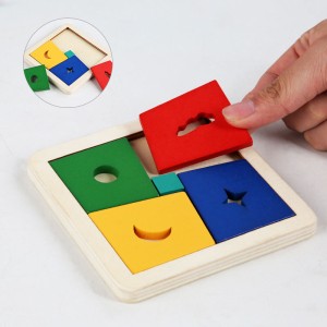 Wooden color imposition new born  early education honeycomb puzzle