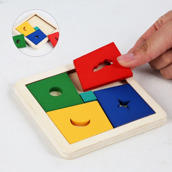 Wooden color imposition new born  early education honeycomb puzzle