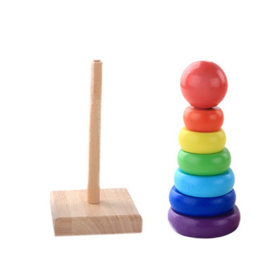 mini rainbow tower colorful 8-layer infant new born educational toy