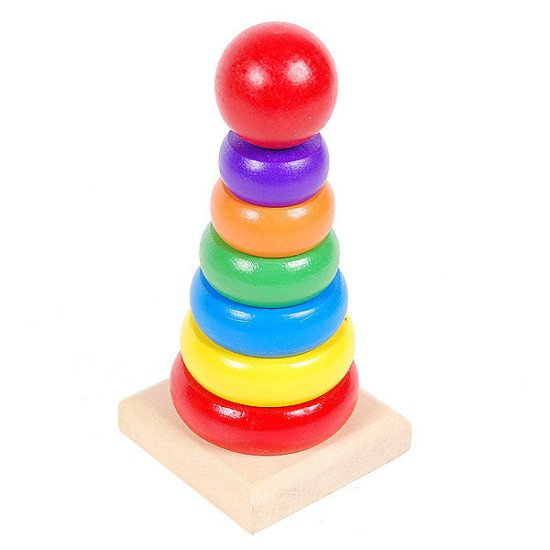 mini rainbow tower colorful 8-layer infant new born educational toy