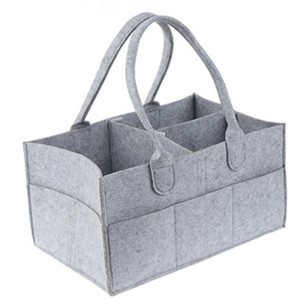 Cross-border felt new born  portable diaper bag - grey